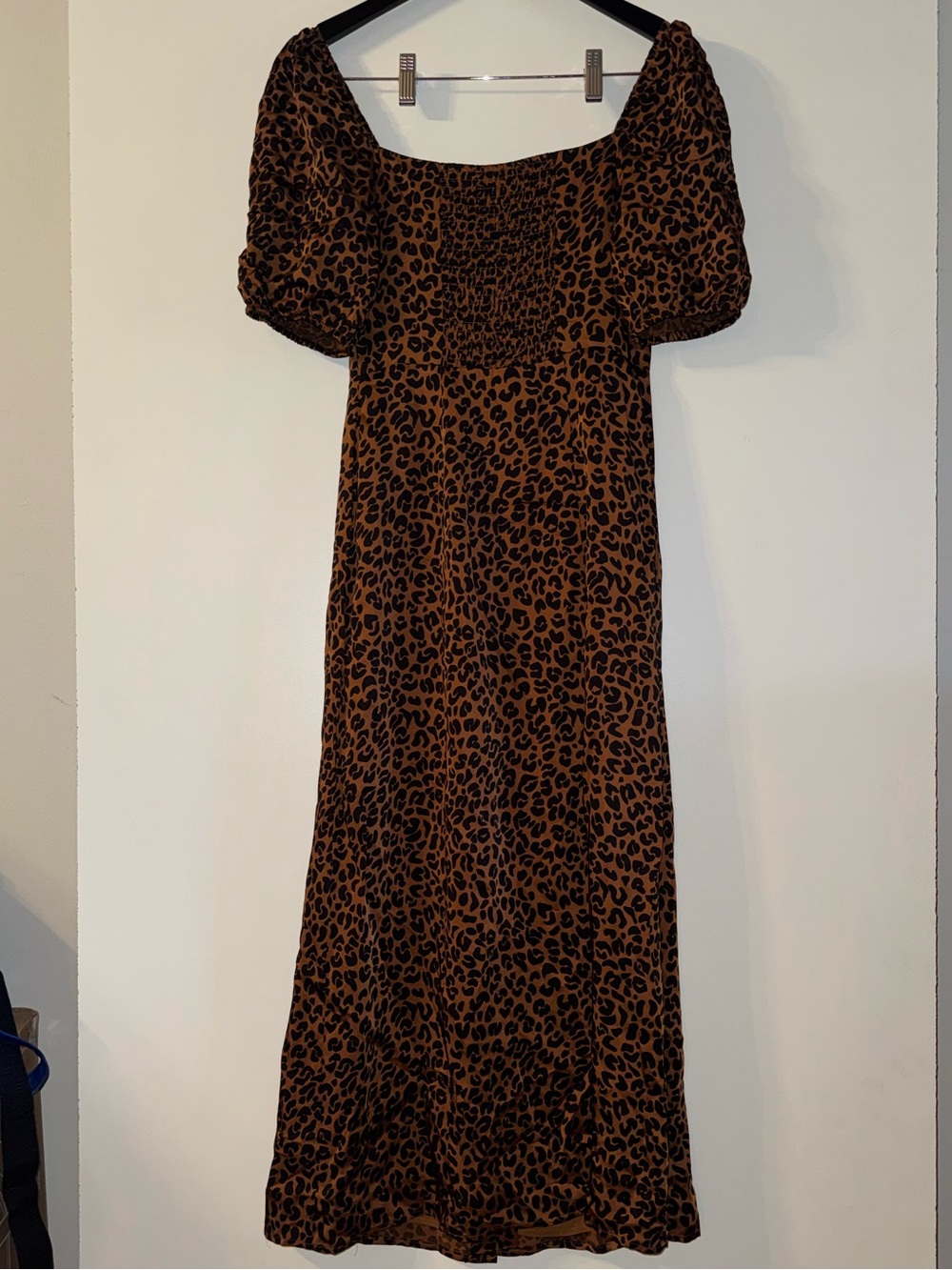 Good American Brown and Black Leopard-Print Button Midi Dress - Picture 5 of 5